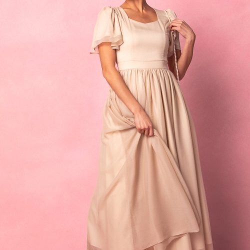 Abbie Dress in Champagne-Adult