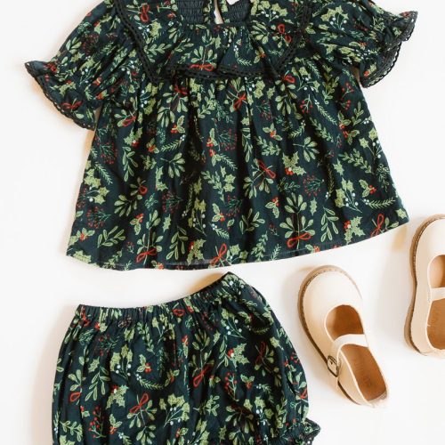 Baby Gracie Dress Set in Holly - FINAL SALE-Baby